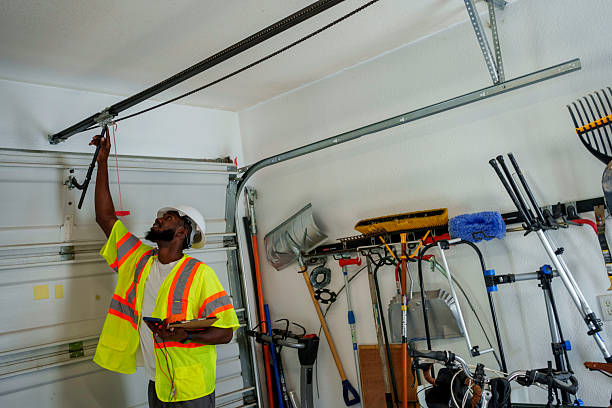 Professional Garage Door Installation technician working in Highland Park, PA